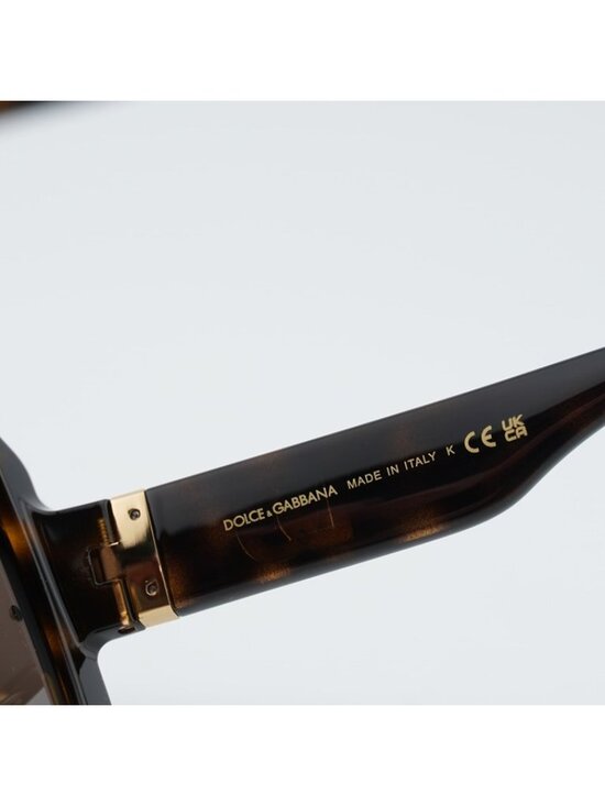 Dolce & Gabbana DG6205 502/73 Sunglasses Havana Square Frame, Brown Lenses main image 6